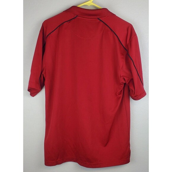 PGA Tour Men's Medium Red Polo Shirt Black Piping Golf - Picture 4 of 4